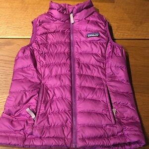 Patagonia Girls' Quilted Puffer Vest - Magenta